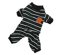 Generic Striped Dog Pajamas Trendy Cute Hot Comfortable Stretchy Dog Jumpsuit for Pupping Cats Pet (XL)