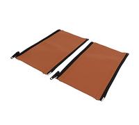 Generic Stroller Handle Sleeve Comfortable Elastic Zipper Cleanable PU Leather Cover for Grip Bar Protection, Easy to Clean, Best Gift, for Stroller Lovers and Parents 2pcs (Brown)