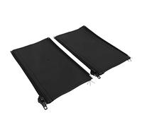 Generic Stroller Handle Sleeve Comfortable Elastic Zipper Cleanable PU Leather Cover for Grip Bar Protection, Easy to Clean, Best Gift, for Stroller Lovers and Parents 2pcs (Black)