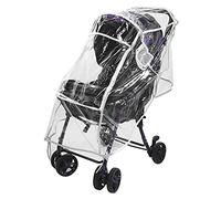 Generic Stroller Rain Cover, Rain Cover for Stroller Universal Travel Weather Clear Breathable Baby Accessories for Windproof, (EVA Half-Open Window rain Cover)