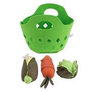 Generic Stuffed Vegetable Toys Soft Plush Pretend Food Playset for Toddlers Sensory Development 3 Pieces Carrot Cabbage Corn