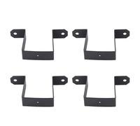 Generic Sturdy 4pcs U Shaped Deck Fence Brackets 4x4 Inch for Reliable Connections Carbon Steel Material