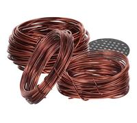 Generic Sturdy Brown Copper Bonsai Training Wire Kit for Tree Shaping and Gardening, Easy to Store and Resistant to Wear and Tear, for Bonsai Tree Training and Crafting
