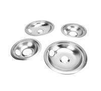 Generic Sturdy Metal RV Burner Drip Pan Set Preventing Cooking Spills for RV Kitchen 4 X Burner Drip Pans