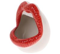 Generic Stylish Ceramic with, Pattern Ashtray Mouth Fireproof Odorless Holder and for Party Decoration and Home Use for Friends and Co-workers