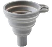 Generic Sub-Mini Portable Telescopic Folding Long Neck Collapsible Liquid Dispensing Funnel, Stainless Steel, Gray, 7.5*8CM, 1pc