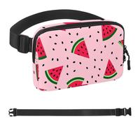 Generic Summer Ice Cream Watermelon-1913 Belt Bag for Men and Women Fanny Pack,Belt Bag with Adjustable Strap,Fashion Crossbody Everywhere Belt Bag for Travel Outdoors Running Hiking, Multicolor,