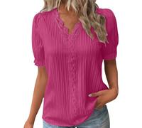 Generic Summer Tops for Women UK Spring Short Sleeve Trendy Dressy Tunics Elegant Blouses for Women UK Elegant Plus Size Ladies Long Sleeve T Shirts Size 14 Womens Summer Tops Size 18-20 Hot Pink