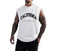 Generic Summer Vests for Men Dry-Fit Workout Sleeveless Tops Breathable Y-Back Shirts Workout Sleeveless T-Shirts Men Dry-Fit Workout Shirts Muscle Athletic Top Classic Muscle Tee Top White