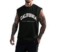 Generic Summer Vests for Men Dry-Fit Workout Sleeveless Tops Breathable Y-Back Shirts Workout Sleeveless T-Shirts Men Dry-Fit Workout Shirts Muscle Athletic Top Classic Muscle Tee Top Black