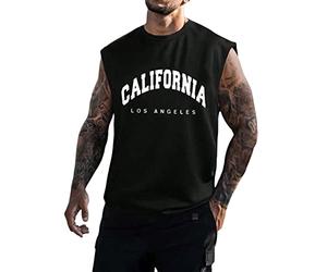 Generic Summer Vests for Men Dry-Fit Workout Sleeveless Tops Breathable Y-Back Shirts Workout Sleeveless T-Shirts Men Dry-Fit Workout Shirts Muscle Athletic Top Classic Muscle Tee Top Black