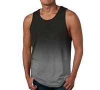 Generic Summer Vests for Men UK Boys Vest Workout Vest Cotton Tshirt Sleeveless Tank Tops Men Dry-Fit Workout Shirts Athletic Muscle Tank Hawaiian Sports Vest Beach Grey
