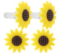 Generic Sunflower and Blocking Pollutants 4pcs Car Vent Clip Air Fresheners with Fresh Scent and Rubber Material for Car Interior Decoration