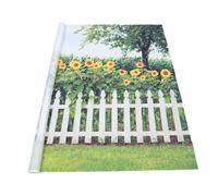 Generic Sunflower Backdrop Vinyl Hanging Decorative Cloth with Fence Design for Outdoor Photo Prop and Home Wall Decoration Fade-resistant Vivid Print Garden Scene Wall Hanging Art