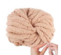 Generic Super Chunky Chenille Soft Wool Yarn for Knitting, Crochet, Handmade Crafts, Multi-Colored, 27m x 2cm