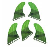 Generic Surfboard Fin Rear Fin Accessory With Honeycomb Core And Fiberglass Skin For Responsive Control And Grip Suitable for swell days practice runs training , Green