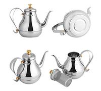 Generic Swan Neck Kettle Teapot Stainless Steel 23 × 16 × 14 1.2L Stainless Steel Swan Neck Pour Coffee Drop Kettle Fire Jug Indoors
