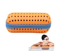 Generic Swim Goggles Case - Soft EVA Black Goggle Storage Box with Zipper, Drainage Holes, Lanyard for Swimming, Sports Sunglasses