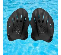 Generic Swimming Hand Paddle Sturdy Anti Slip Swim Training Paddles for Beginners, Teenagers, High Strength Plastic Material, PC Size for Various Strokes (Black)