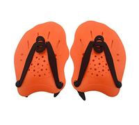 Generic Swimming Hand Paddle, Sturdy Anti Slip Swim Training Paddles for Various Strokes, Reasonable Design, High Strength Plastic Swimming Hand Fins for Beginners, Teenagers (Orange)