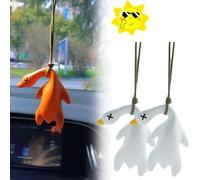 Generic Swinging Duck Car Ornament, Color Changing Roast Duck Pendant, UV Temperature Reminder, Hanging Car Decoration, Plastic & Resin, Casual & Decorative, Halloween