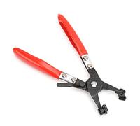 Generic Swivel Jaw Hose Clamp Pliers 8.6in Heavy Duty Rustproof Ratchet Locking Tool with PVC Handle for Easy Installation in Tight Spaces