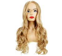 Generic Synthetic Long Blonde Wig, Light Platinum Blonde Wavy Wig for Women, Adjustable Cap, Great for Costumes, Halloween, and Party