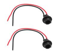 Generic T10 W5W 168 194 Light Bulb Socket Holder Soft Rubber Extension for Cars and Bikes 2pcs Black 14cm Cable