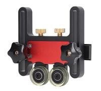 Generic Table Saw Inventory/Share Roller Shock Absorption Double Wheel Bearing Feeder Guide Roller for Woodworking Enthusiasts Aluminum Alloy