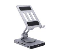 Generic Tablet Docking Station Stand, 8 in 1 Type C Hub with Memory Card Reader 4K 60Hz HD Multimedia Interface 100W PD Fast Charge, for Steam Deck ROG Ally Tablets Laptops