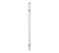 Generic Tablet Stylus Pen 3 in 1 Multifunctional Capacitive Touch Pen 2 Fiber Nibs for Mobile Phone Digital Tablet Precise Positioning Aluminum Alloy 6.6 X 0.4in (White)