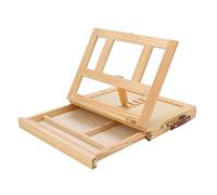 Generic Tabletop Easel Pine Wood Adjustable 4 Angles Multi Purpose Foldable Painting Easel for Displaying Artwork Photos