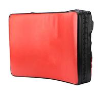 Generic Taekwondo Kick Boxing Pad Large Size Ergonomic Curved Foot Target for Martial Arts Training Space Leather EVA Foam 18.1x11.8x3.1in (Red)