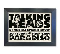 'Generic' Talking Heads #1 VINTAGE RARE BAND ROCK Posters Concert Tour Music - A4 A3 A2 - Quality Prints … (Black Frame, A4)