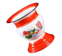 Generic Tall Enamel Spittoon Vintage Chinese Style High Foot Urinal Pail Pot Lightweight and Compact Bathroom Aid for Adults