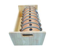 Generic Tambourine Children Percussion Learning Rhythm Drum Hand Instrument With Wooden Tray Storage And Metal For Early Music Education Classroom Play Preschool Use Home Practice 6in