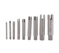 Generic Tap Extractor Set, 1bag Screw Drill Extractor, Double Head Screw/Fastener Remova for Industrial (9 Pcs Set)