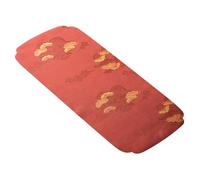 Generic Tea Set Mat Decorative Washable Exquisite Embroidery for Tea Ceremony and Tabletop Use Made of Woven Cotton (Red)