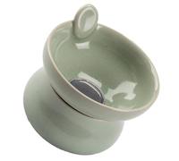 Generic Tea Strainer Green Colour Not Easy to Leave Stains Retro Ceramic Tea Filter Delicate Retro Style Protects Hands from Scalding at Home