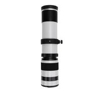 Generic Teleobjective Zoom Lens, Telephoto From 420 to 800 Mm Support and Precise Camera Without Mirror (White)