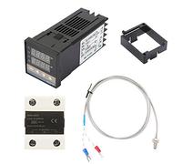 Generic Temperature Regulator, -terrmostat AC Digital Pidt Temperature Control States 0-400 ℃ and 25a SSR and 1m M6 K Type Thermoelment and Moisture Regulator