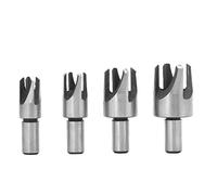 Generic Tenon Cutter Drill Bit Set of 4 Durable 45# Carbon Steel Wood Plug Cutting Tools for Woodworking