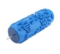 Generic Texture Roller Tool Washable Reusable Rubber Decorative Pattern Roller Sleeve for Walls,Curtains,Fabric(Color: Bright Blue) (102Y)