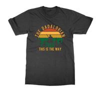 Generic The Dadalorian dad Mandalorian T-Shirt (Black, L)