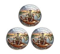 Generic The Eternal Fisherman’s Challenge Coin - Double-Sided Old Bastards | Hilarious fishing humor; double-sided coin; no-skunk challenge; classic gift for anglers; heavy, durable metal; unique