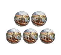 Generic The Eternal Fisherman s Challenge Coin Double Sided Printed Old | Hilarious Fishings Humor Collectors Double Sided Printed No Skunk Challenge Coin Multi Purpose for Fishermen Men Friends;