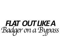 Generic The Grand Tour Flat Out Like A Badger On A Bypass Vinyl Decal, Black, Vintage, Outdoor