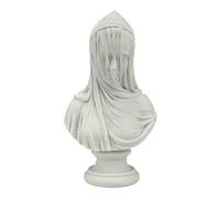 Generic The Veiled Maiden Lady Bust Sculpture by Monti 1875 Cast Marble Statue 6.69 in, White