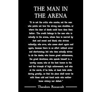 Generic Theodore Roosevelt The Man in the Arena Art Print (Black), Size A4, Unframed, Matte Finish, Indoor Use, Wall Mount, Living Room, Home Office, Study Room