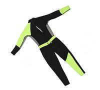 Generic Thermal Wetsuit for Women, 3mm One Piece Cold Proof Suit for Diving and Surfing, Comfortable Yellow Grey Black Fabric (XL)